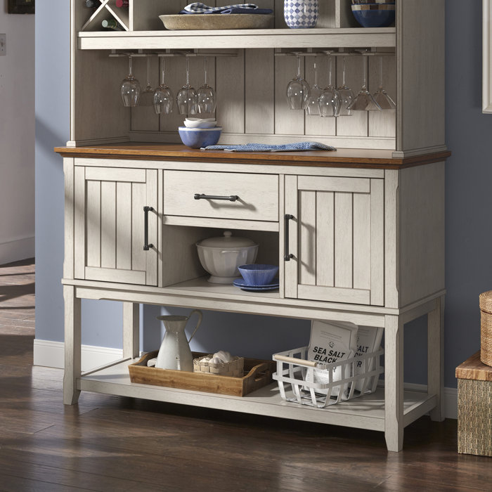 Kingstown Home Raber 51'' Solid Wood Sideboard with Bar Hutch & Reviews